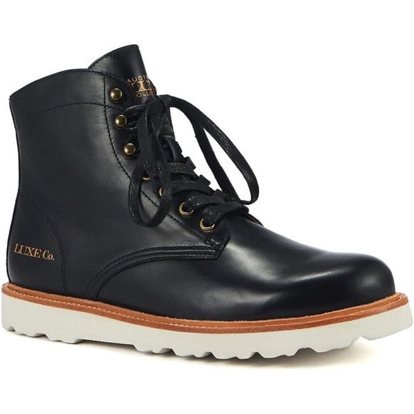 Australia Luxe Collective Men's Ridgemont Fashion Size 9 Black Leather Boot NIB - Picture 1 of 6
